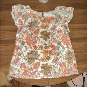 Christian Siriano Multicolor Floral Top